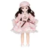30cm Bjd Girls Toy 20 Detachable Splice Doll Fashion Dress Makeup Doll Plastic Body Full Set Play House Doll 231225
