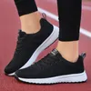 Women Casual Shoes Breathable Walking Mesh Lace Up Flat Shoes Sneakers Women Tenis Feminino Pink Black White 231222