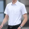 Men's Casual Shirts Business Shirt Plus Size 9XL 8XL Non-iron Summer Short Sleeve Solid Color Clothing Regular Fit