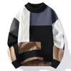 Maglione autunno inverno uomo pullover stile coreano maschio a righe sciolto lavorato a maglia tendenza spessa top abbigliamento uomo 231222