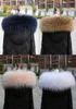 100 echte Pelzkragen Luxus warm warmes natürliches Waschbär Winter Schal Frauen Große Schals für Damen Männliche Jacken Mantelschal 2201048603562