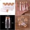 Flacon de parfum 24 pièces 37x70x27mm 50ml mini bouteilles de souhait en verre petits pots flacons avec bouchon en liège cadeau de mariage bonne quantité livraison directe H Dhagg