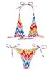 Sexy Swimsuit Swimming Suit For Women Print Bikinis Swimwear 2024 Bandage Bikini Set Halter Biquini