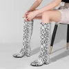 Women Knee High Boots Pu Leather Platform Waterproof Long Boots White Red Party Fetish Boots Women's Shoes Autumn Winter 231225