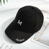 Ball Caps Fashion Solid Color Baseball Lettre m imprime Snapback Sports décontractés Gorras Unisexe Hip Hop Dad CHAPS POUR MEN FEMMES