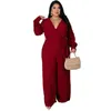 Kvinnors byxor Fat kvinnor plus Big Size Party Piece Jumpsuit Rompers Ladies