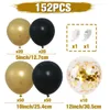 Gold Black Balloon Garland Arch Kit Confetti Latex Happy 30 40 50 Year Old Birthday Party Decoration 30th Anniversary 231225