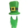 Basker Stpatrick Day Hat Beard Bowtie Costume för familjen som samlar Carnival Party Celebration Top Holiday Headwear Accs