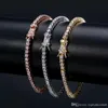 Dames armband gouden koppelpangle dubbele rij diamant luxe sieraden breedte 5 mm verborgen inleg proces hoge fade resistent armbanden 292r