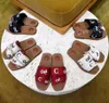Pantofole di design di lusso Woody Sandali piatti da donna Sandali classici in tessuto di tela con scritte in pizzo nero bianco Sandali estivi da donna estivi Taglia 36-42
