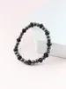 Strand Unisex Black Hematite Stone Faced Crystal Beads Stretch Bracelet