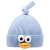 Basker mjuk varm hatt beanie rolig design stickade hattar baby vinter mössa barn för pojkar flickor tillbehör barn anka motorhuv