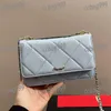 Classic Trendy Women Flap Shoulder Bag Chrome Lettering Woc Luxury Handbag Gold Hardware Leather Quilted Crossbody Designer Wallet Coin Purse Pochette Clutch 19CM