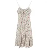 Casual Dresses Dress Summer Fashion Elegant Sexy Suspender French Romantic Party Holiday Beach Leisure Floral Ladies