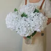Fiori decorativi 5 pezzi Artificiale Hydrangea Flower Silk Bride Bouquet Wedding Home Real Touch Vaso Vase Piante Disposizione
