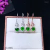 Dangle Earrings KJJEAXCMY Boutique Jewelry 925 Sterling Silver Inlaid Natural Diopside Gemstone Female Luxury Support Detection