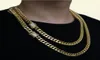 Hip hop cuban chain necklace 5A cz paved clasp for men jewelry with gold filled long chains Miami necklaces mens jewelry177f1007214