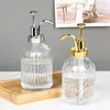 SOAP Dispenser Transparent Clear Glass Bottle Badrum Hand Sanitizer Shampoo Dusch Gel Refillable Pump Container 231222