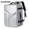 KLQDZMS sac à dos étudiant ABS coque rigide sac à bandoulière étanche grande capacité sac pour ordinateur portable USB charge voyage d'affaires cartable 231225