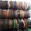 Ganze 100pcs Männer Frauen Vintage echte Lederarmbänder Surfer Manschetten Armbänder Party Geschenk gemischten Stil Mode Schmuck Lotes2423