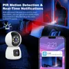 1080p HD WiFi Dual Lens Carmeras Security Camera 360 ° Panoramique IP IP Cameras Night Vision Full Color Automatic Human Tracking 4x Digital Zoom Security Monitor