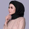 Vêtements ethniques Plain Bawal Châle Big Square Scarf Coton Hijabs Islamic Voile Neckscarf