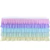 Cake Candy Tables Skirt Rainbow Unicorn Tablecloth Birthday Party Wedding Decoration Table Gonna Tulle Parties Supplies Decor 231225