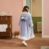 Kids Hooded Robe for Girls Winter Princess Child Girl Thick Keep Warm Long Nightgown Coral Fleece Soft Bathrobe Pajamas 231225