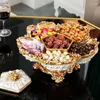 Assiettes de haut niveau Assiette de fruits séchés de style européen créatif avec couverture de salon de la table d'accueil de la table d'accueil en diamant