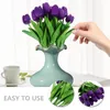 Decoratieve Bloemen 8 Stuks Nepplanten Simulatie Tulp Thuis Tulpen Decor Bloemtak Bruids Paars Kunstmatig Versieren Voor Decoratie Bruid