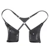 Paski Mężczyzny Body Pasek klatki piersiowej worka przeciwpuszcza ramion punkowy punkowy regulowany pasek do kabury zewnętrznej kieszonkowy kostium 5089418
