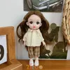 16 cm docka 1/8 BJD Doll Princess Dress Up Boneca Children's Munecas Toy Doll Girl Multi Joint Children's Birthday Present 231225