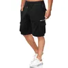 Herrbyxor Casual Summer Zipper Five-Point Multi-Pocket Cotton Overall Mens Korta atletiska shorts