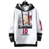 Slam sweatshirts anime hoodies manga fita carta impressão manga longa retalhos sorriso camisola bordado hip hop streetwear