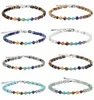 Moda ajustável artesanal prata corrente pulseira bohemia multicolorido cristal 7 chakra grânulo pulseira para women2564110