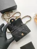 2024 New Luxury Brand CC Change Bag Chain Cardholder Classic Wallet Card Clip Caviar Cowhide Sheep Belt 1183ess