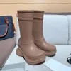 Botas femininas bota de borracha bota de chuva ao ar livre botas de tornozelo de manga longa balencaga MNQPL