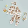 Clothing Sets 2022-08-03 Lioraitiin 0-3Years Kid Baby Girl Autumn Clothes Set Long Sleeve Flower Print Pullover Trousers Headband