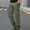 Pantaloni da uomo rilassati merci a metà vita fit zip solido con sipper per pantaloni multi-tasca per bambini piccoli