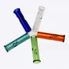 Mini Glass Filter Tip Bong Thick Pyrex OD 8mm Tobacco Dry Herb Rolling Paper Hand Blown One Hitter Pipe Smoking accessories Bongs