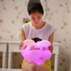 Creative Heart Shaped Light Up LED Toys Glowing Toys With English Letter Lovers Gift for Girl Friend Stuffed Pillow 231222