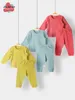 Baby-Kleidungsstücke warme Unterwäsche Set Kleinkind Outfits Boy Tracksuit süße Winterunterwäsche und Hosen 2pcs Sportanzug Fashion Kids Girls Kleidung 0-3 ja R6i2#