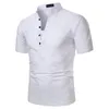 Polos pour hommes Men Polo Summer Short Shirt Color Color Stand-Up Collar Man Tshirt High Quality Casual Male Streetwear Tops