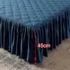 Elastic Skirt Fitted Sheet Set Or Pillowcase Home Ruffle Double Bed Cover Quilting Bedspread Polyester Mattress Linen Protector 231222