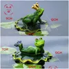 Garden Sets Resin Floating Frogs Statue Creative Frog Scpture Outdoor Pond Decorative Home Fish Tank Decor Desk Ornament Drop Delive Dhelz