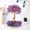 Natural Amethyst Cluster Crushed Stone Tree Crystal Gem Base Home Decoration Crafts Divination Energy Healing Meditation Gift 231225