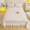 1PC Quilded Bedspread Fresh Style Cover koronkowe lniane skóry przyjazne materace Brak poduszki 231222