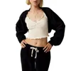Women's Knits Bolero Shrug For Women Open Front Crop Cardigan Y2k Long Sleeve Pullover Tops Sweatshirts Outerwear