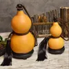 Hüftflächen natürlicher getrockneter Kürbisflasche mit Deckel hohl Calabash -Tischdekor Chinesische Kürbis für Getränkehalter Ornament Haus