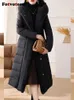 Fotvotee veste d'hiver femmes manteau à capuche col de fourrure mode coréenne dame vêtements épaissir chaud bouffant élégant longues Parkas 231225